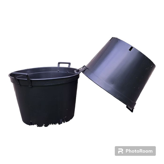 Doniczki produkcyjne 65 L z uchwytami zanitowanymi na stałe 54cm