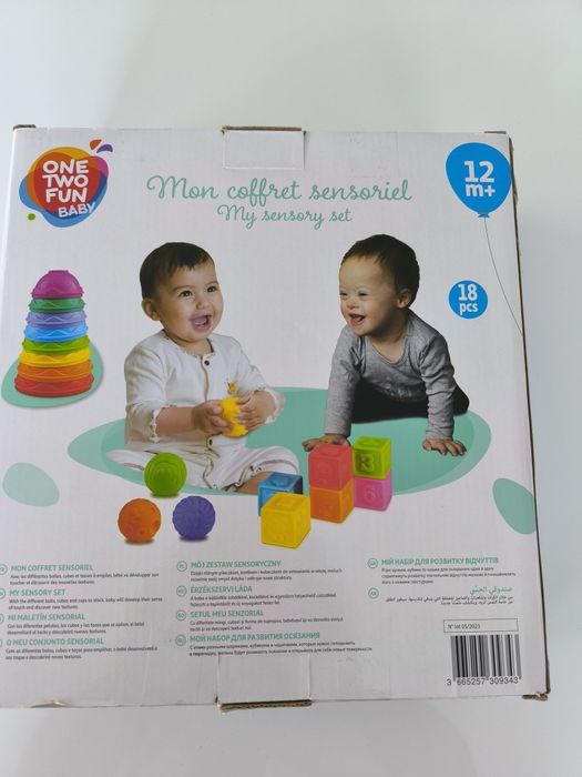 One Two Fun Zestaw Sensoryczny Kule Kostki Cyferki Onetwofun