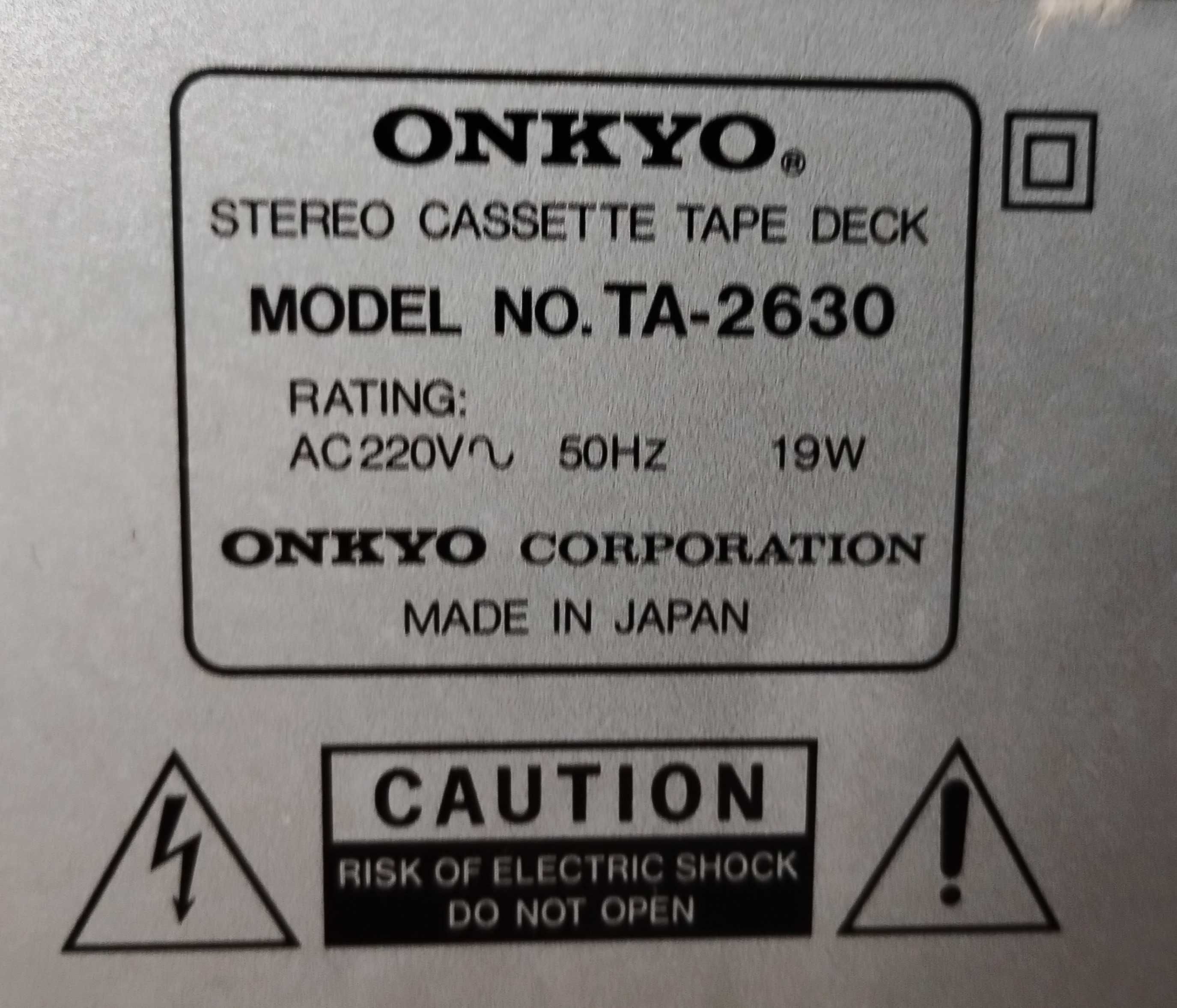 Onkyo TA-2630 magnetofon kasetowy