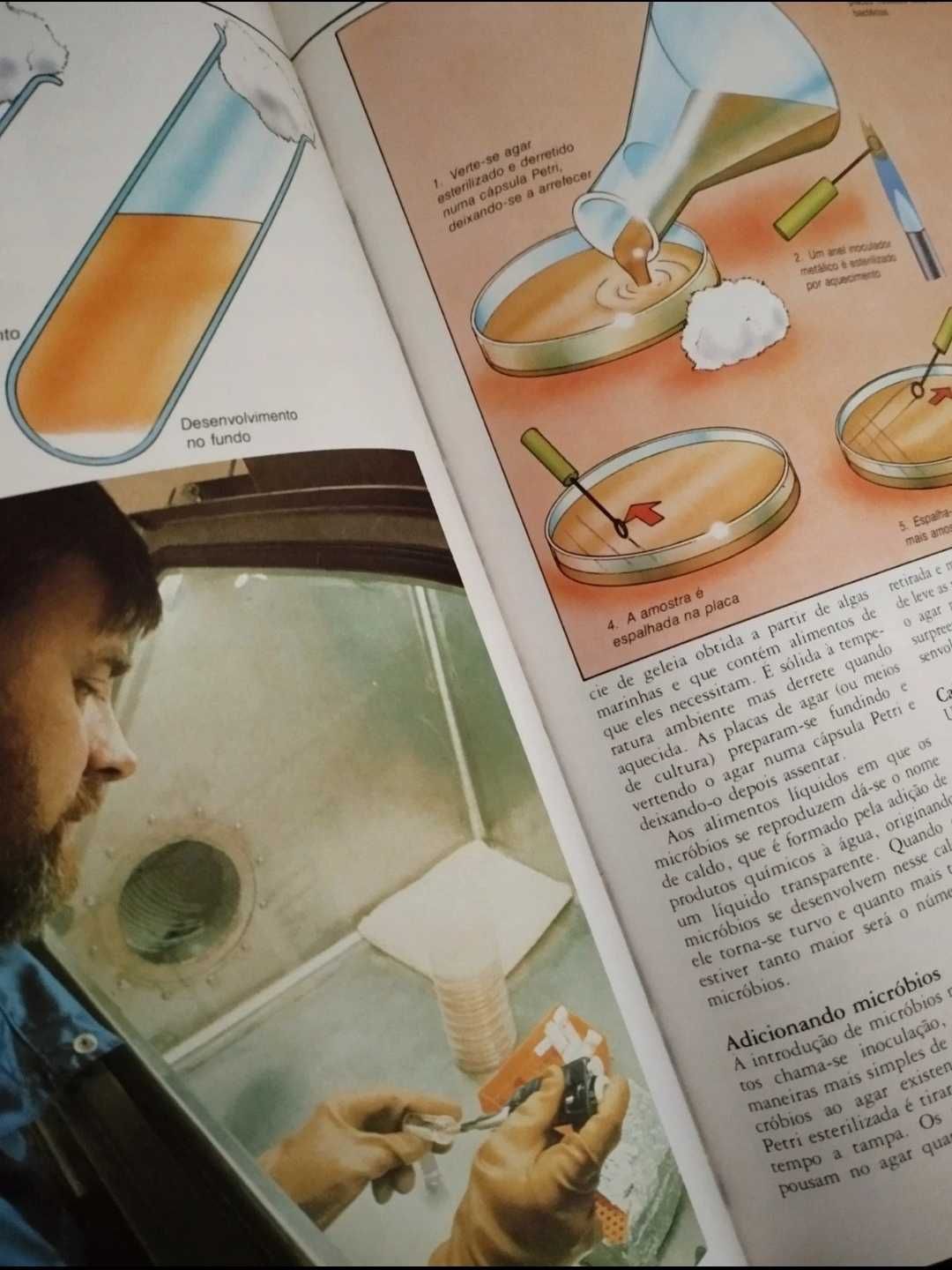 Livro "Micróbios" 1985