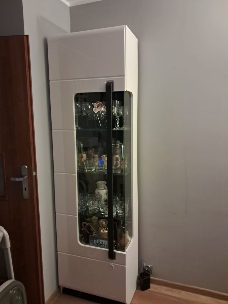 Nowoczesna witryna biała z oświetleniem