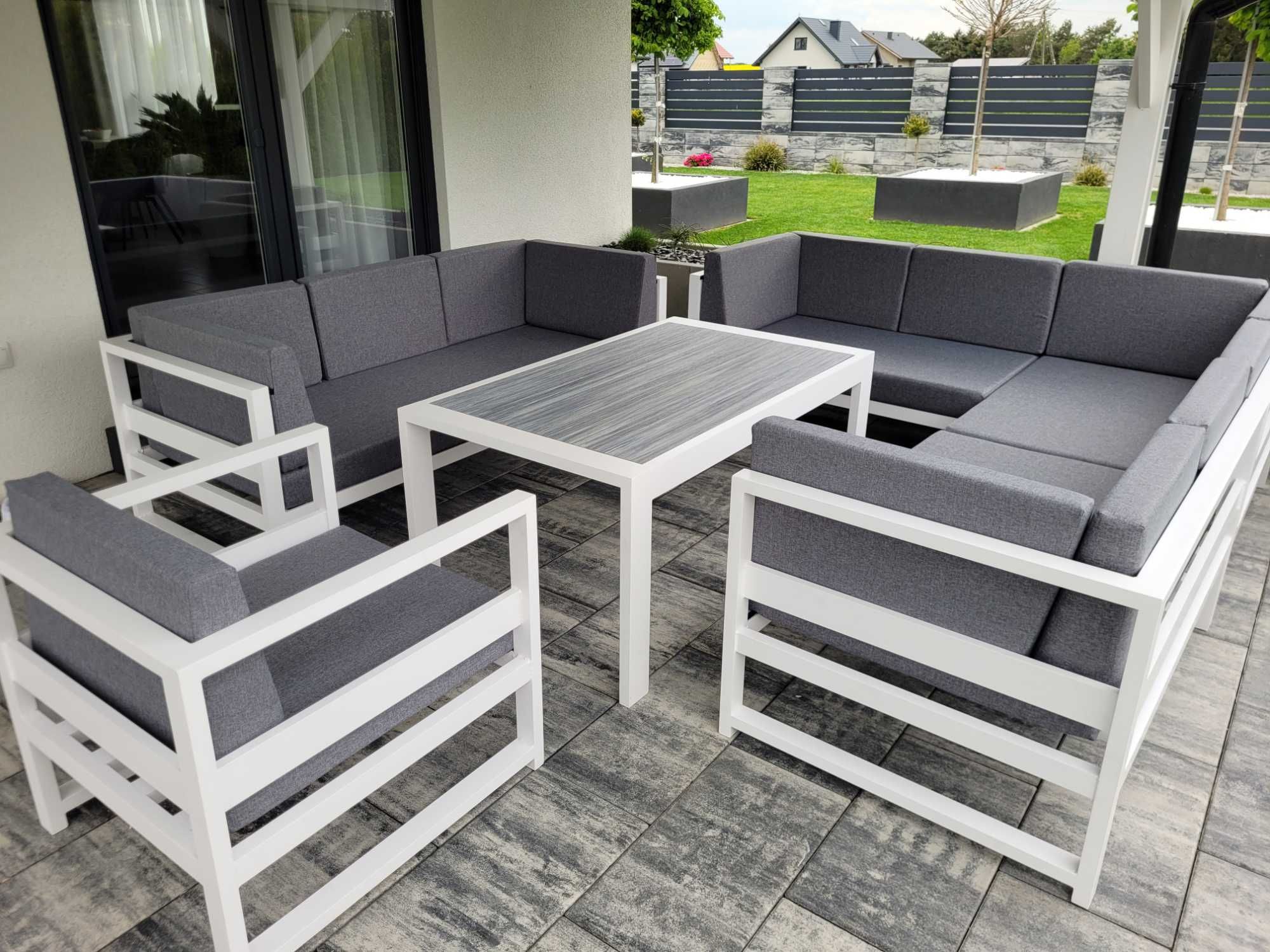 Meble tarasowe modułowe ogrodowe nowoczesne gruby profil ALUMINIUM PL
