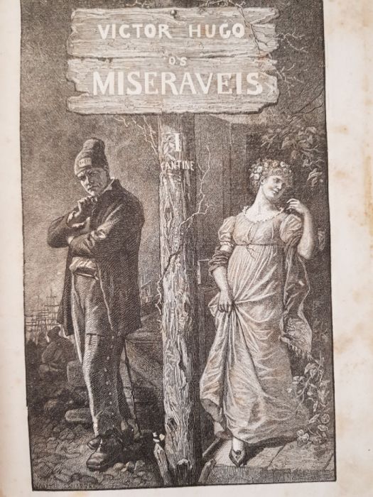 Livros antigos "Os miseraveis" de 1862 1°edição 5 volumes