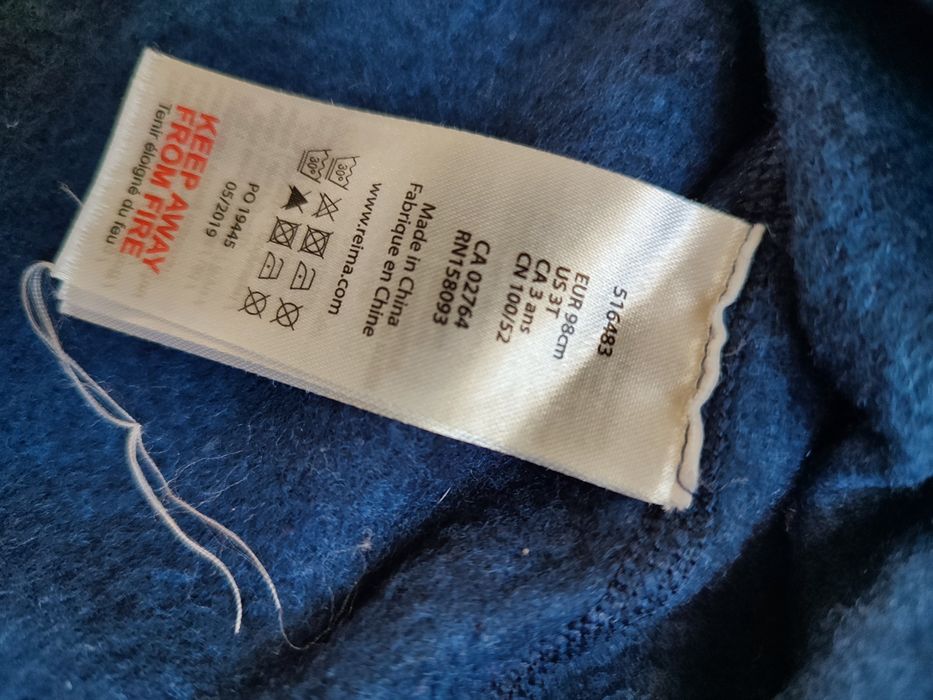 Kombinezon pajac Reima wełna 80% zimowy granatowy 98