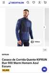 Novo - Casaco de Corrida Quente Decathlon Kiprun Run 900 Warm Homem Az