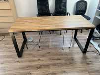 Dębowe biurko LOFT z naturalnego drewna - 190x80cm