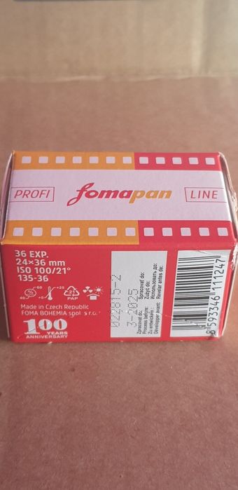 Rolo de 35mm fomapan iso 100 36x