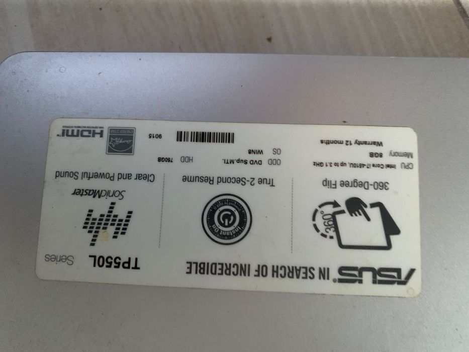 PC ASUS 360 TOUCHSCREEN