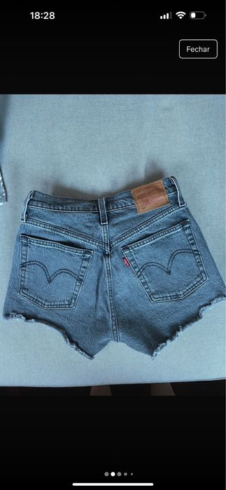 Calçoes ganga cinzentos Levis