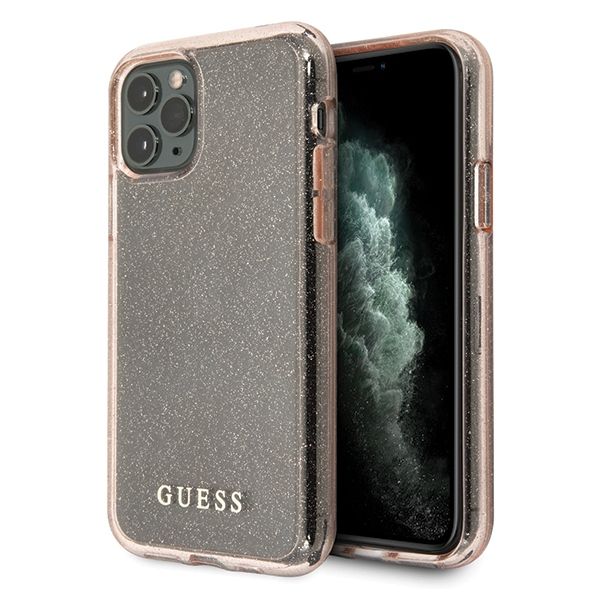 Guess GUHCN65PCGLPI iPhone 11 Pro Maxróżowy/pink hard case Glitter