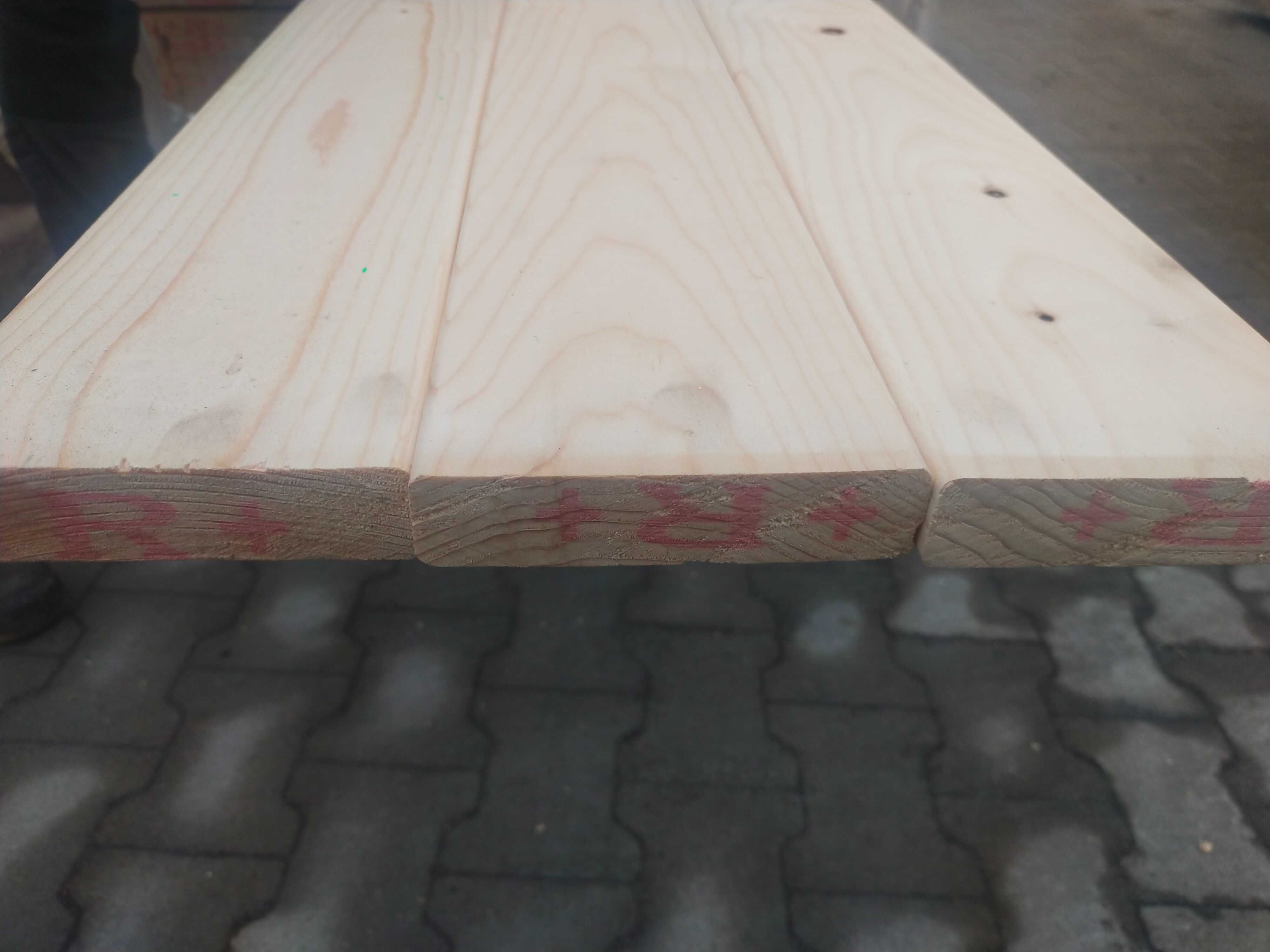 Deska świerkowa - tarasowa 27x120 długość 5,4mb gładka