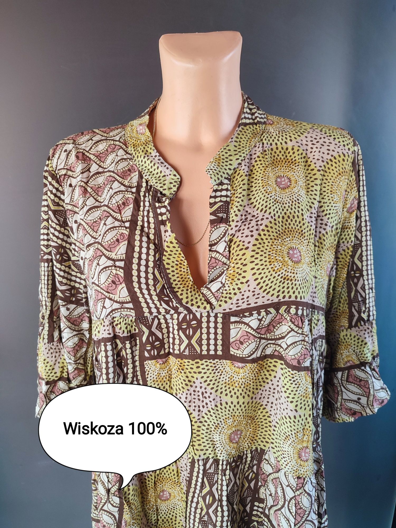 Tunika lekka przewiewna roz 42/44 Made in italy