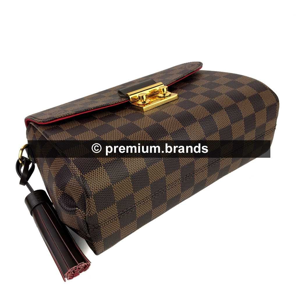 Torebka Louis Vuitton Croisette canvas Damier Ebene/skóra naturalna