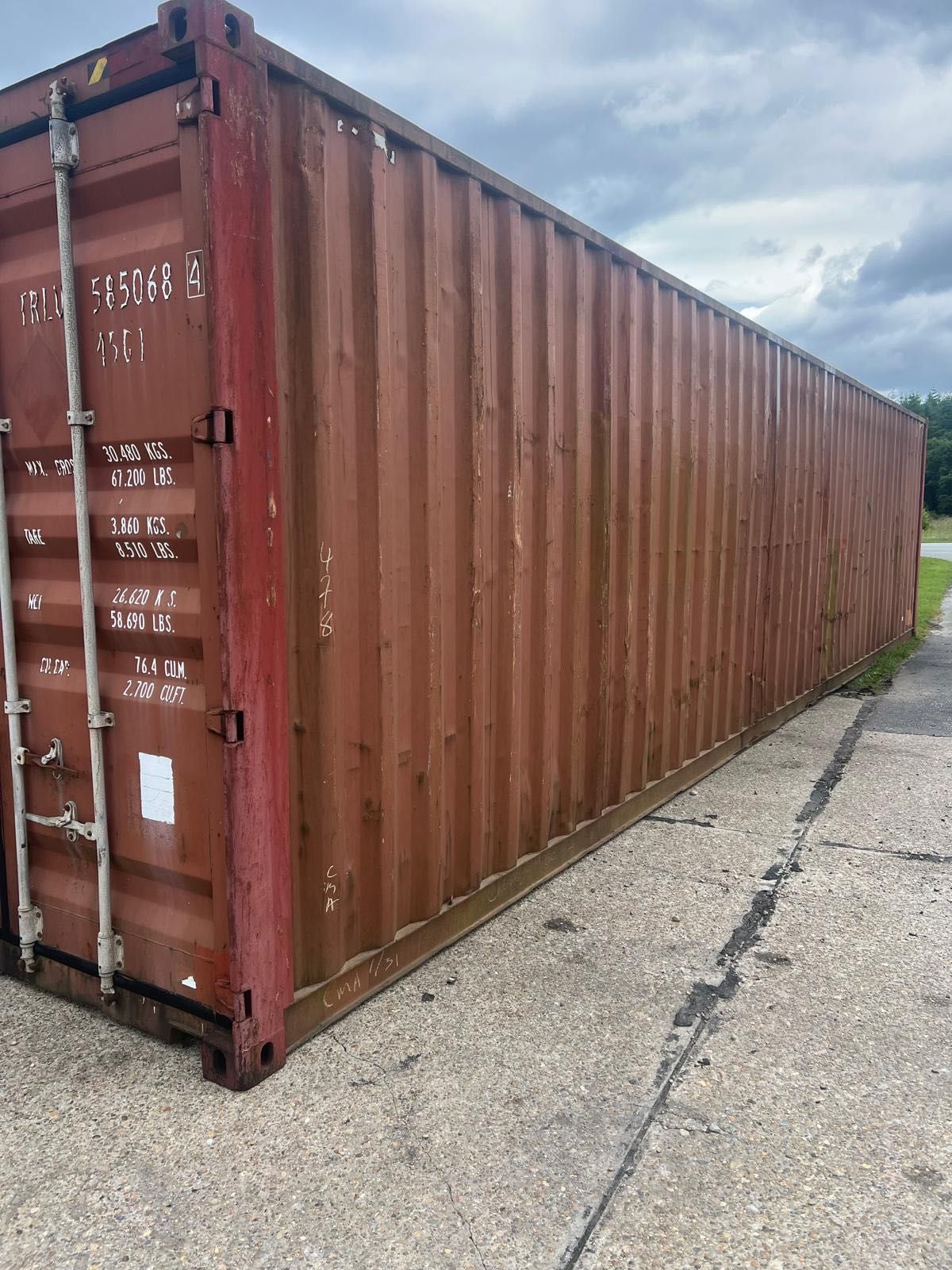 Kontener morski 40 Długi 12,5 m. Z Dostawą