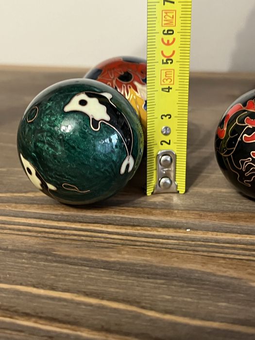 Grające kulki Bao Bao do medytacji zdowotne chińskie cloisonne