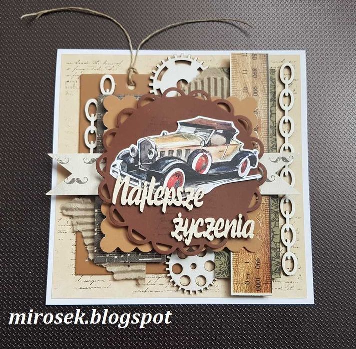 Kartka okolicznościowa męska ręcznie robiona dla dziadka taty chłopaka