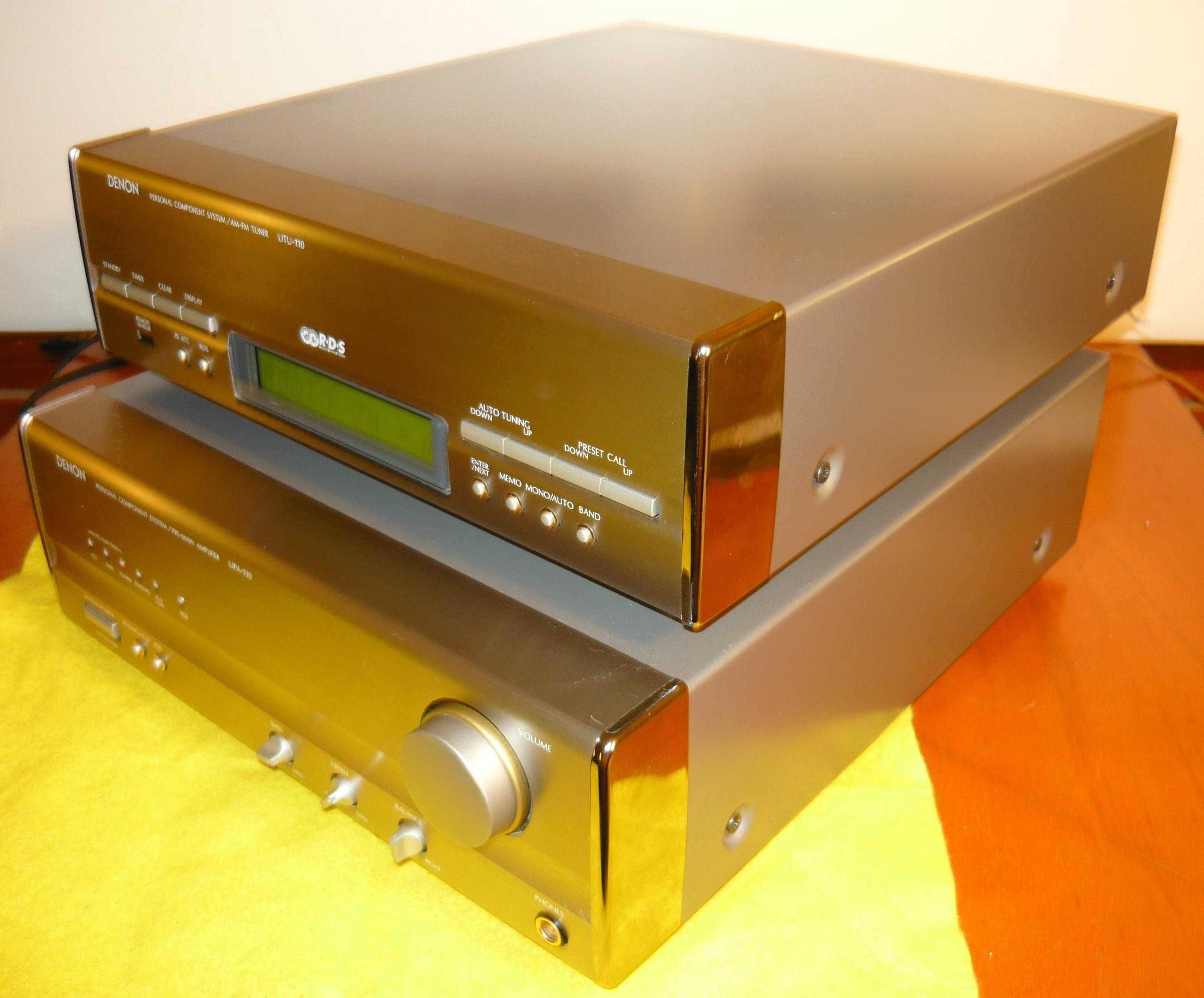 Wzmacniacz 2 x 60W Vinyl DENON 27 cm Tuner UPA-110 UTU-110 RDS radio