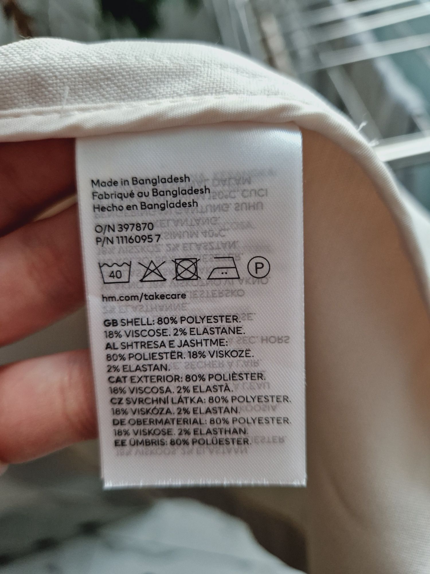 Biały płaszcz oversize H&M rozm S