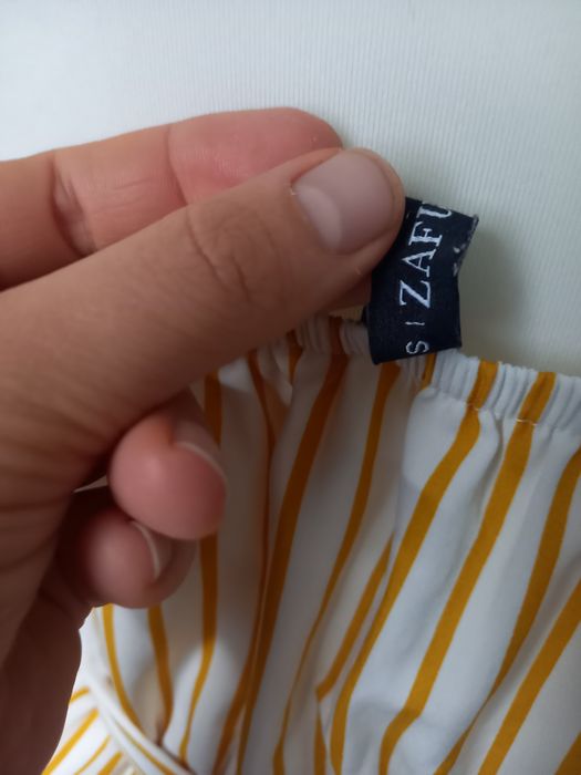 Sukienka kombinezon krótki w paski letni