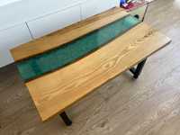 Журнальний стіл стол з дерева та епоксидної смоли, LOFT, як новий