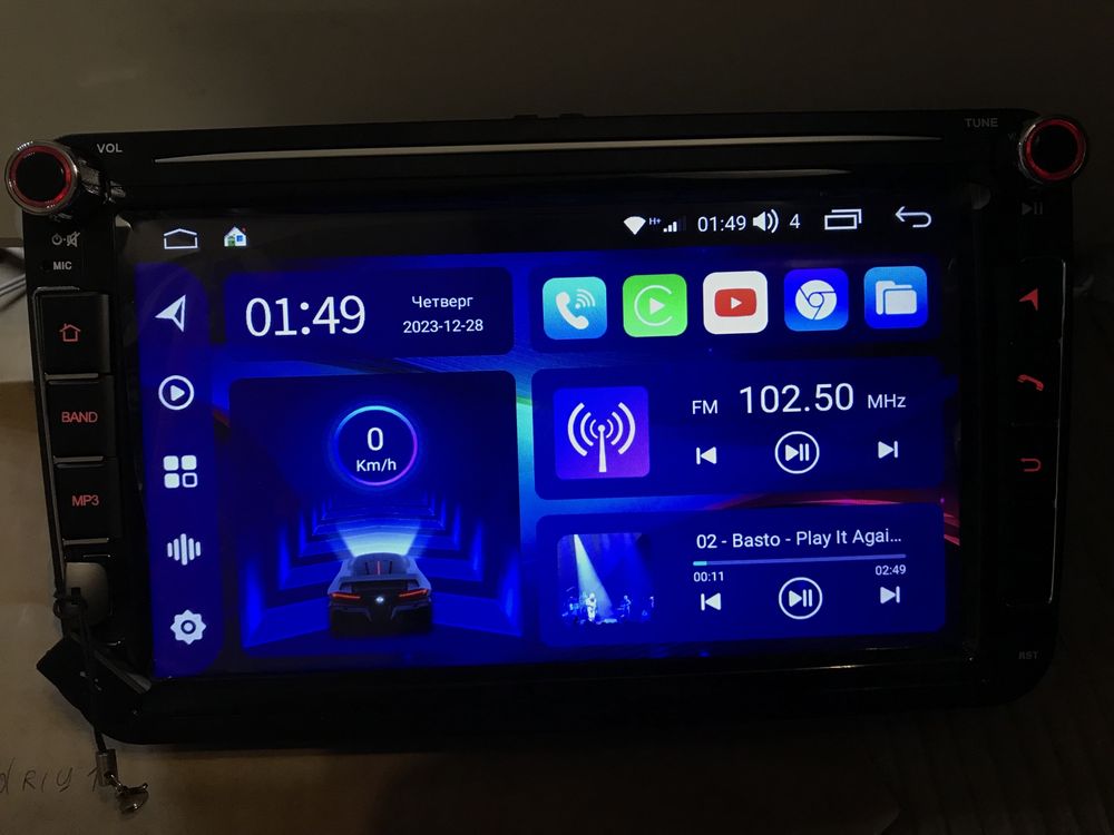 VW Skoda 8 дюймів 4/64Gb 8 ядер Android 4G DSP Carplay WiFi GPS Seat