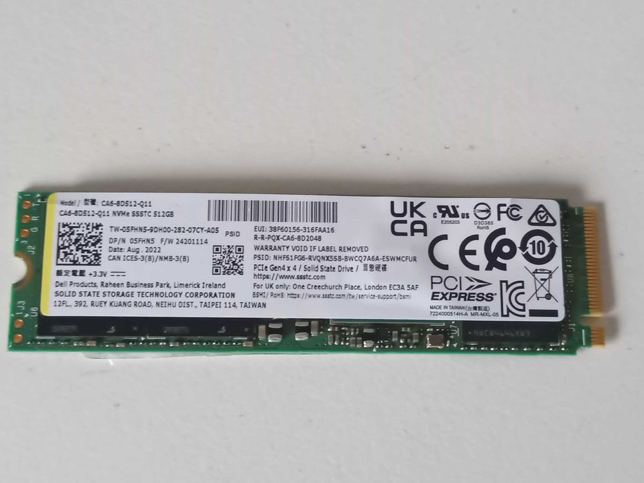 512Gb SSD NVMe PCIe Gen 4 m.2 2280 SSSTC (LiteOn)