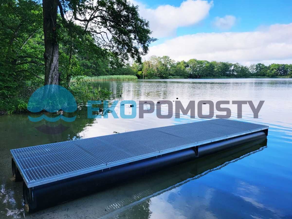 OD RĘKI - Pomost pływający, platforma pływająca 6x1,5m, krata stalowa