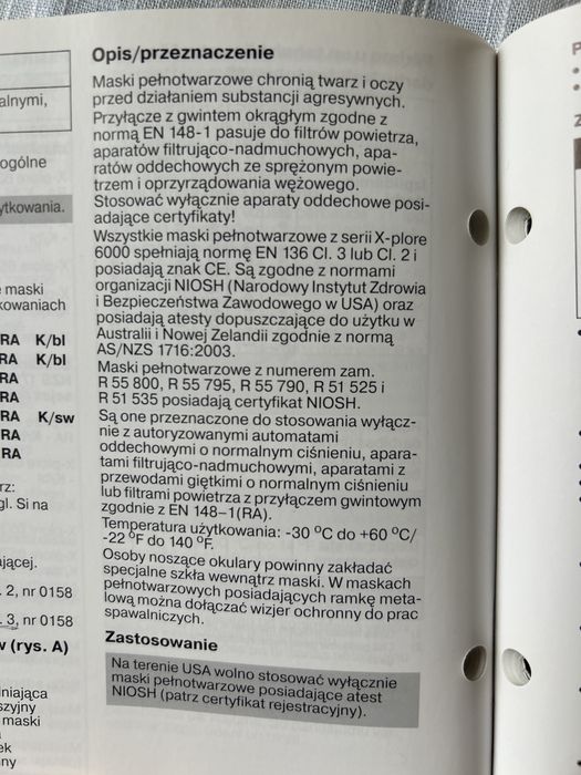 Dräger x-plore 6570 maska pelnotwarzowa ochronna