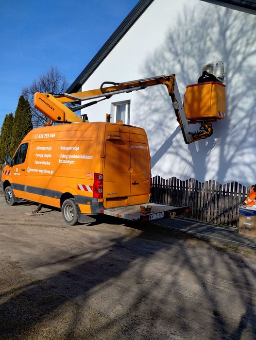 Podnośnik koszowy, zwyżka VW Crafter 14.5m 200KG udźwigu, 230V, FV 23%
