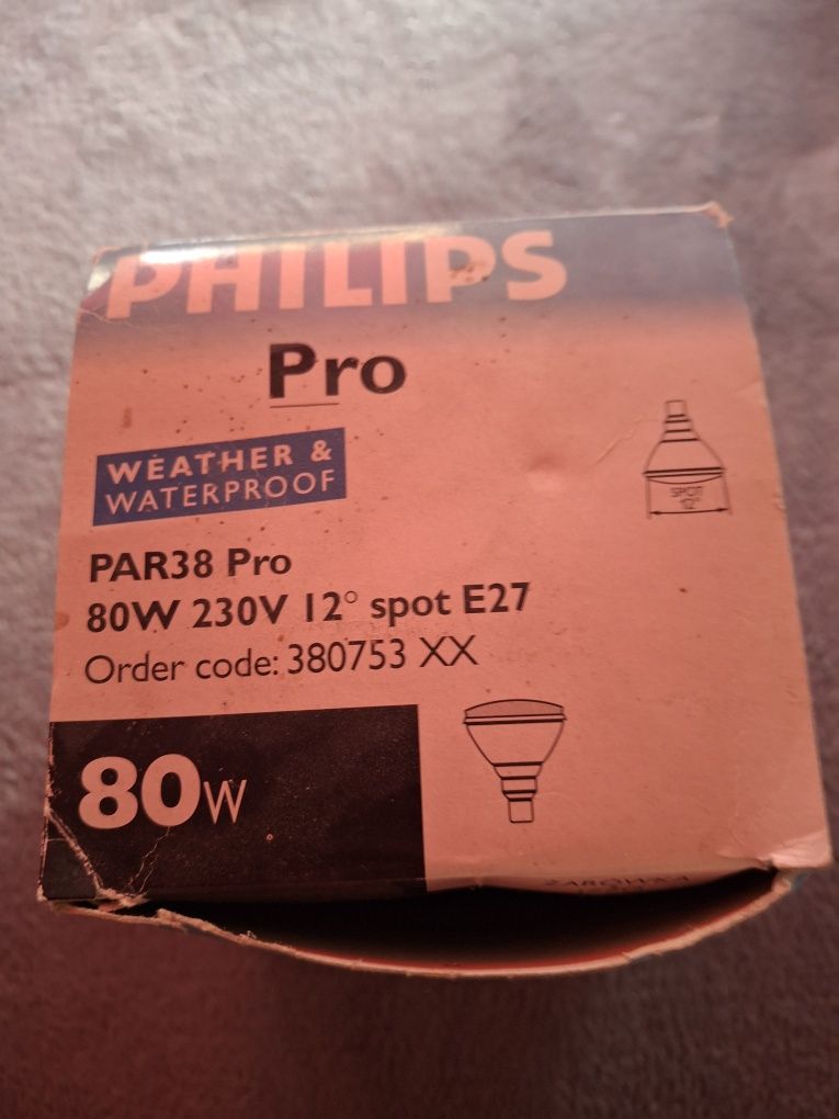 Żarówka zewnętrzna ogrodowa Philips PAR38Pro 80 WATT weather&waterproo