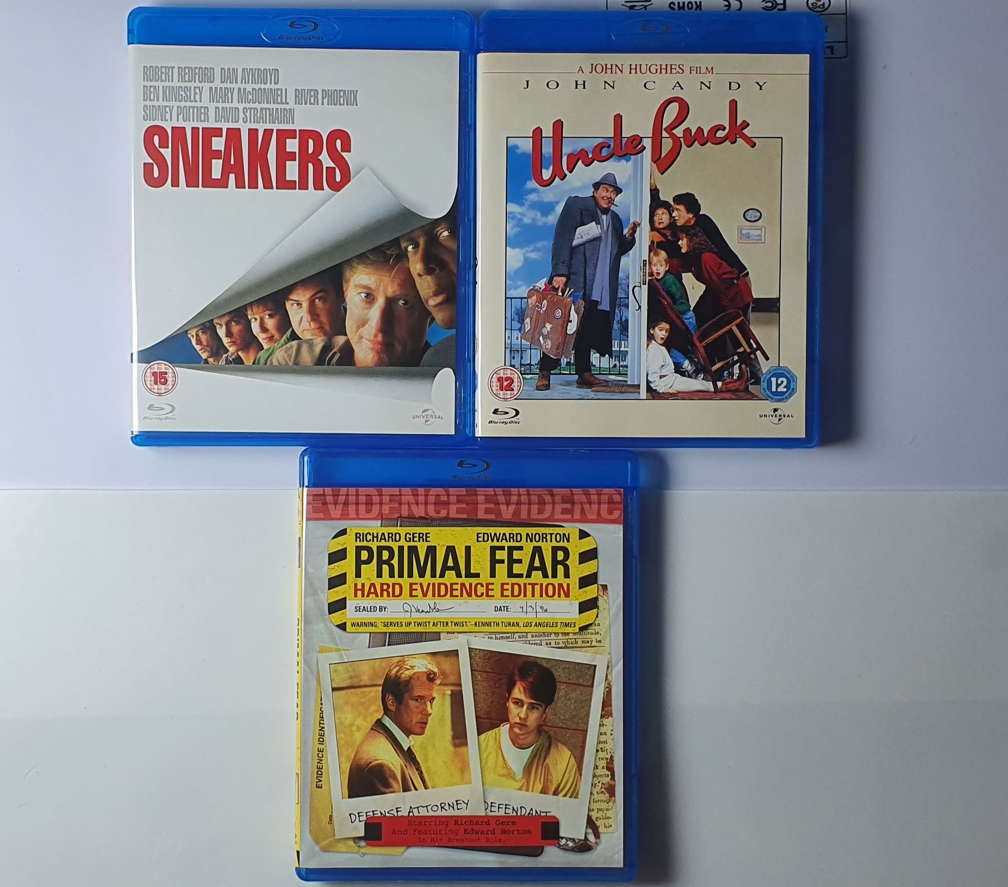 Zestaw 3 filmów Blu-ray Sneakers PL / Uncle Buck PL / Primal Fear