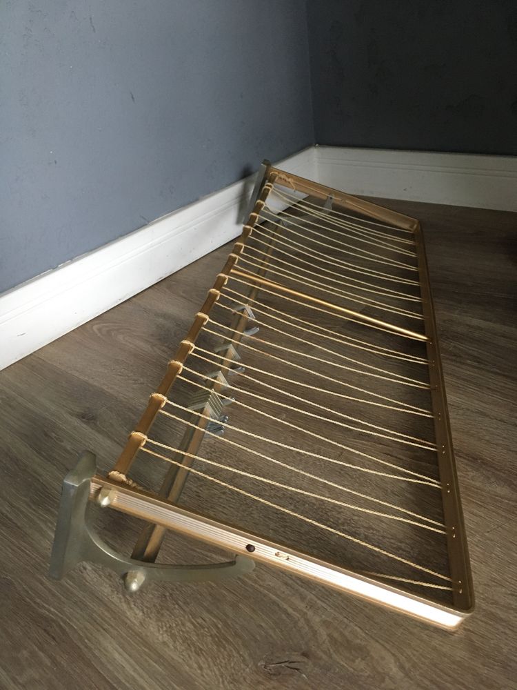Półka wieszak aluminiowy vintage retro 60 70s PRL PKP PKS