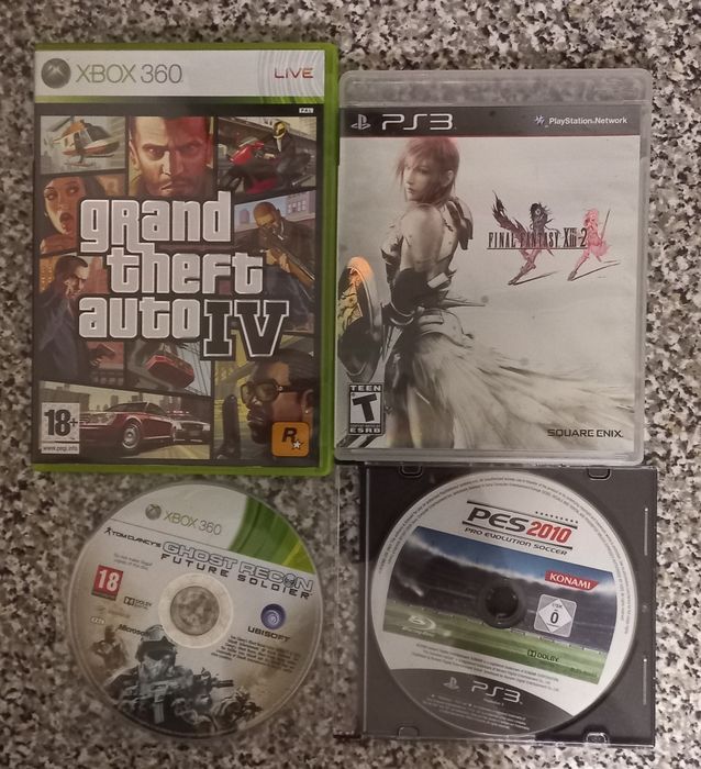 Conjunto de 4 jogos Playstation 3/Xbox 360