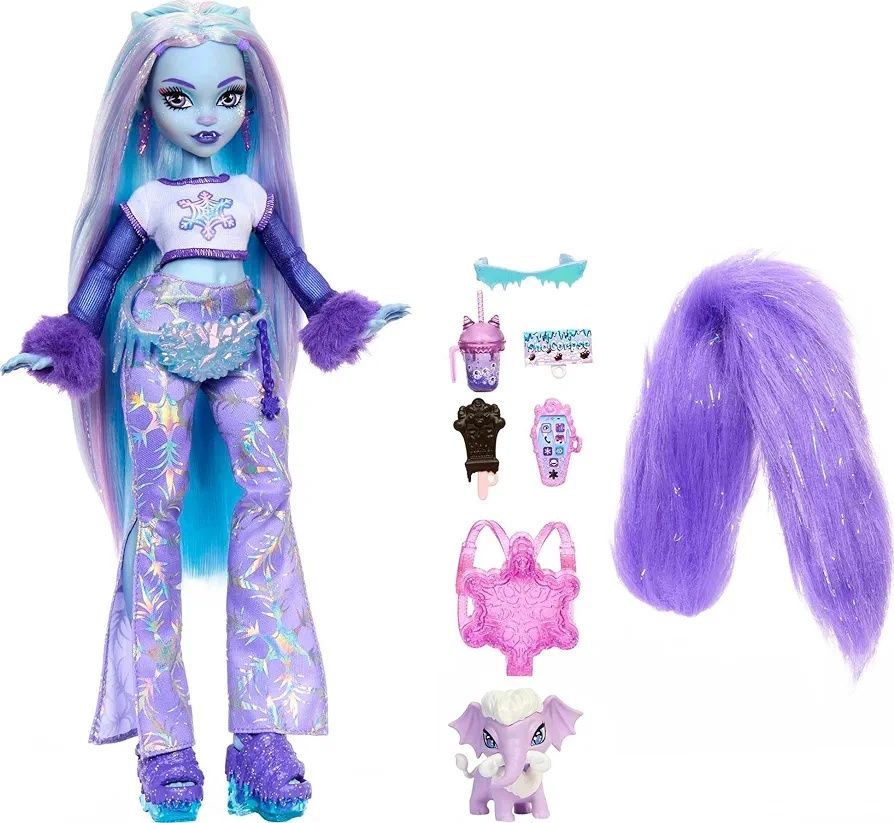 Лялька Monster High Doll, Abbey Bominable Yeti with Pet Mammoth Tundra