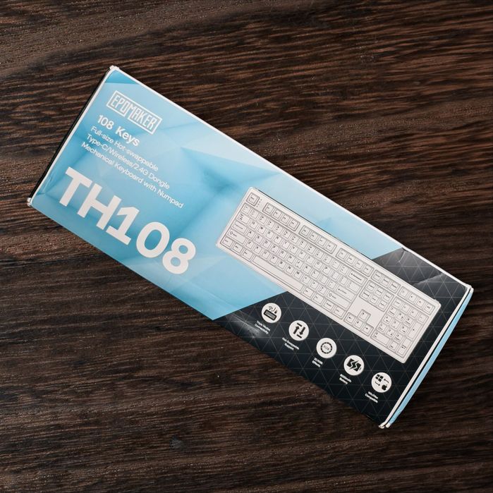 Клавіатура Epomaker TH108 Creamy Jade Switch повнорозмірна клавіатура