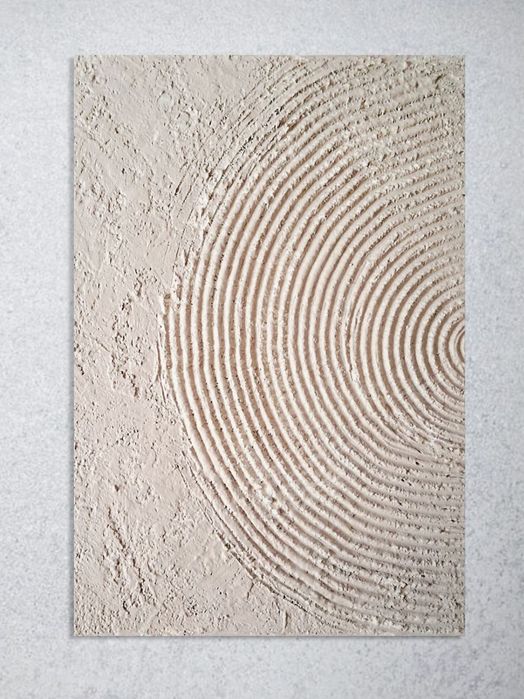 Obraz strukturalny abstrakcja Wabi Sabi Japandi minimalistyczny