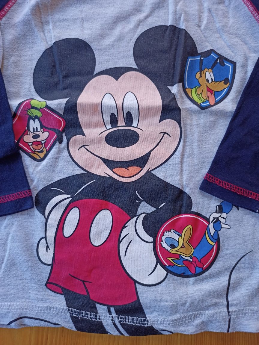 104 Myszka Mickey Mouse bluzka koszulka t-shirt długi rękaw