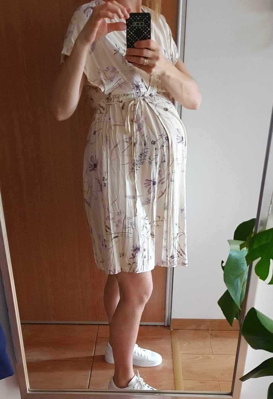 MAMA Kopertowa sukienka h&m ciążowa r.M   38