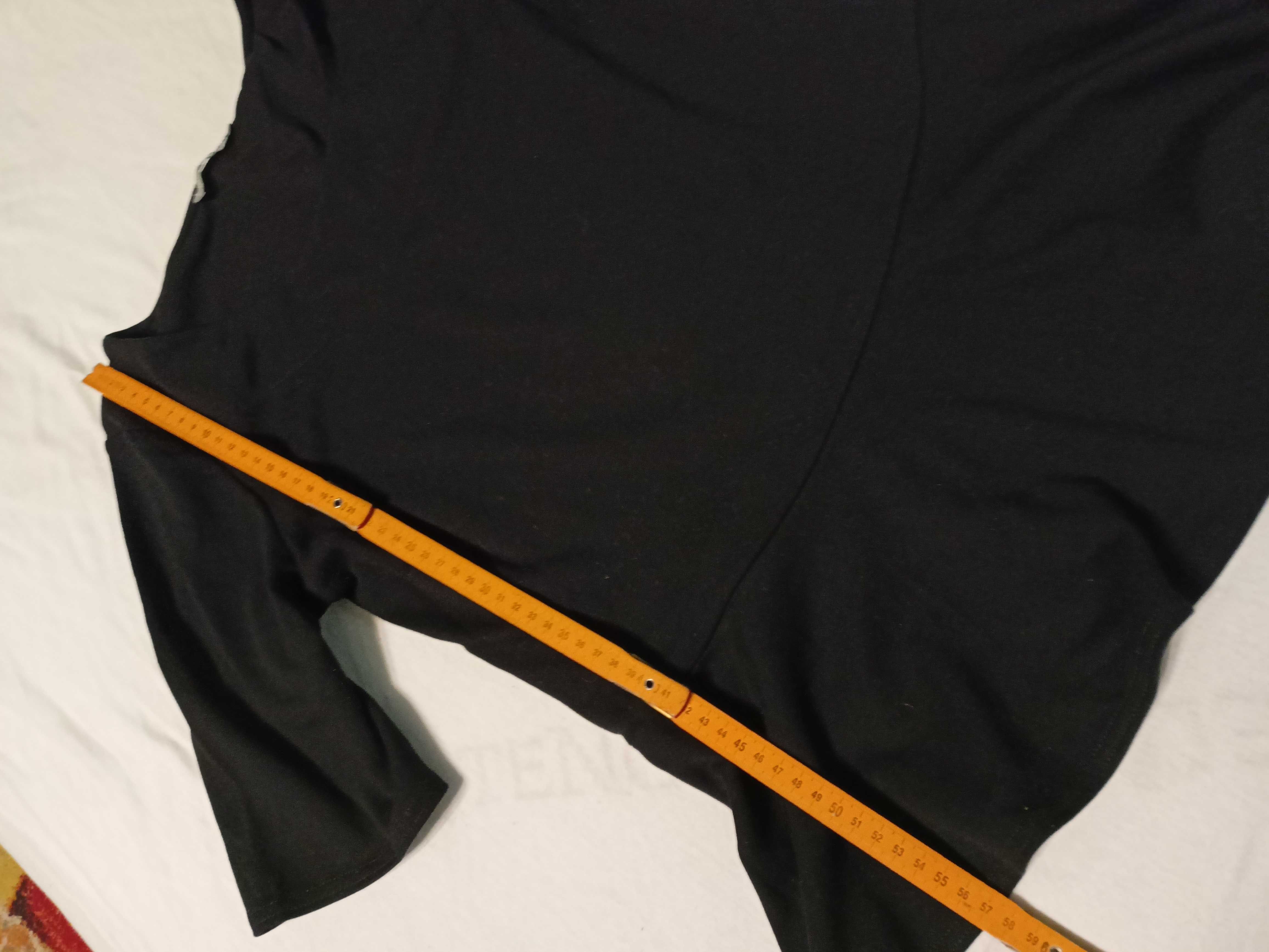 czarna bluzka elegancka baskinka 42 XL