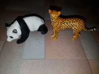 Фигурки животные пластик, крупные, панда и гепард, качество