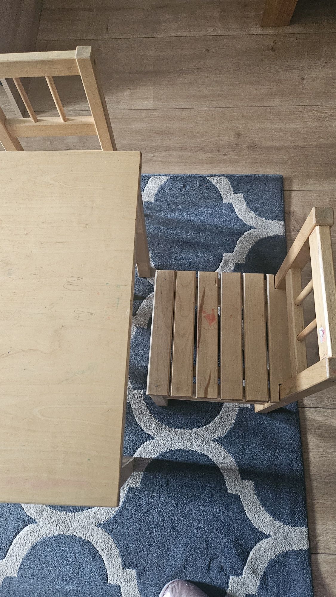 Stolik i krzesła drewniane Ikea