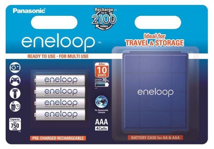 Аккумуляторные батарейки Panasonic Eneloop AAA