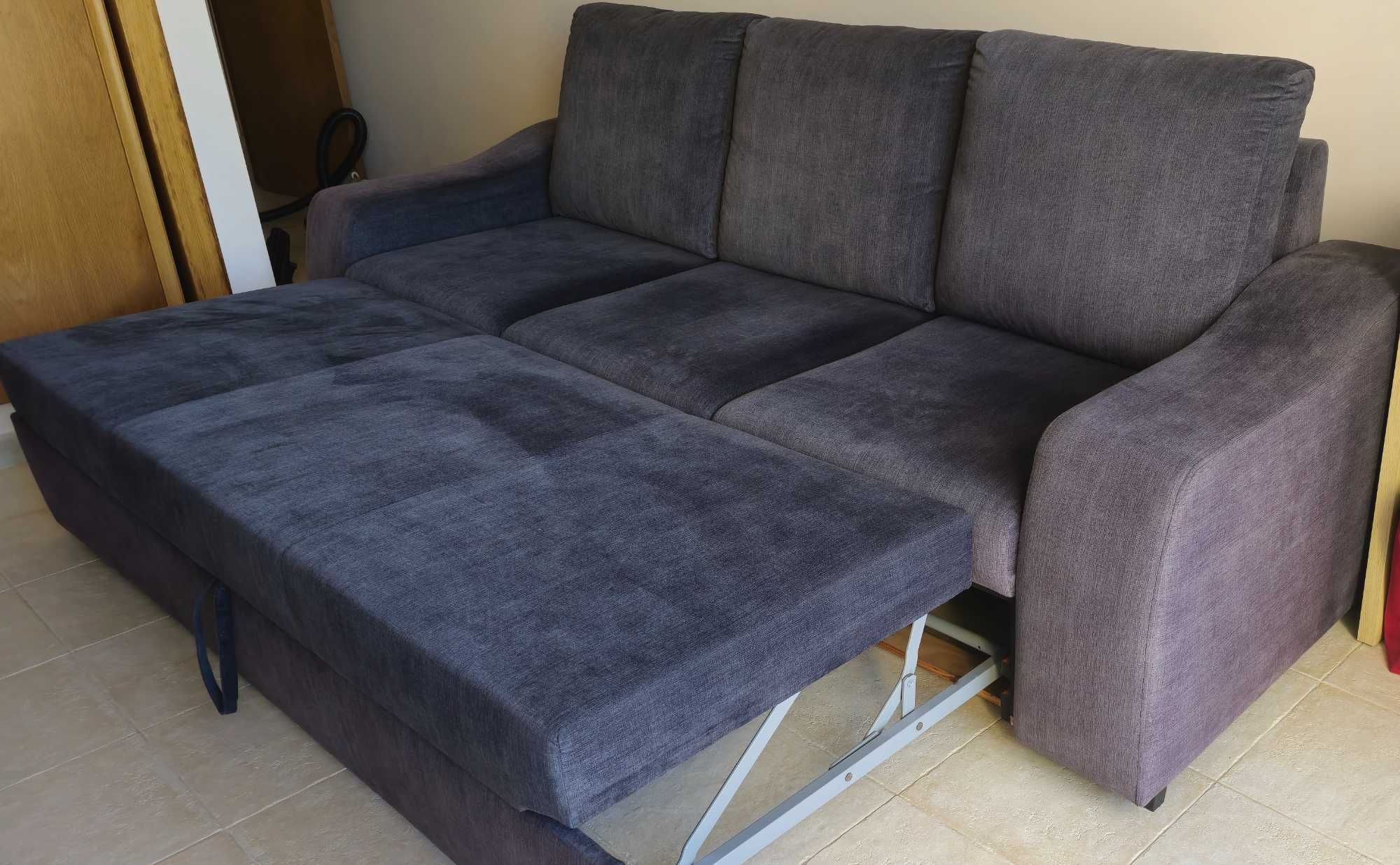 Sofa 3 lugares cinzento