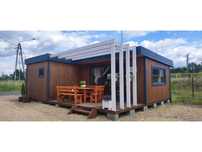 Dom letniskowy, domek drewniany, ogrodowy, do 70m2, 8x6m z tarasem