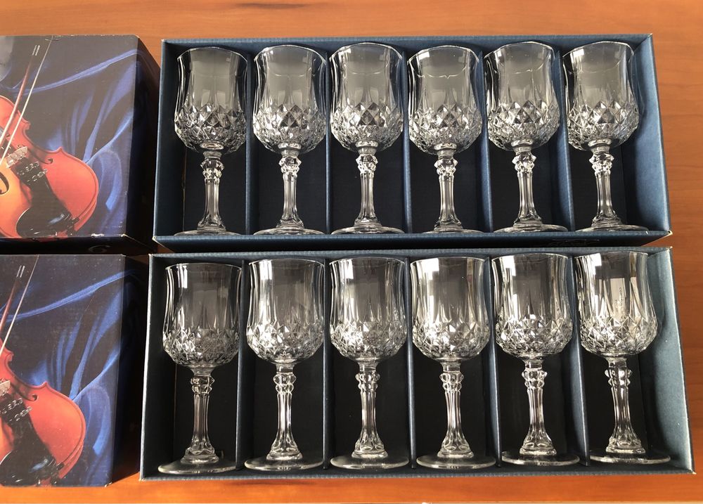 Serviço completo de copos de Cristal Longchamp da Cristal d’Arques