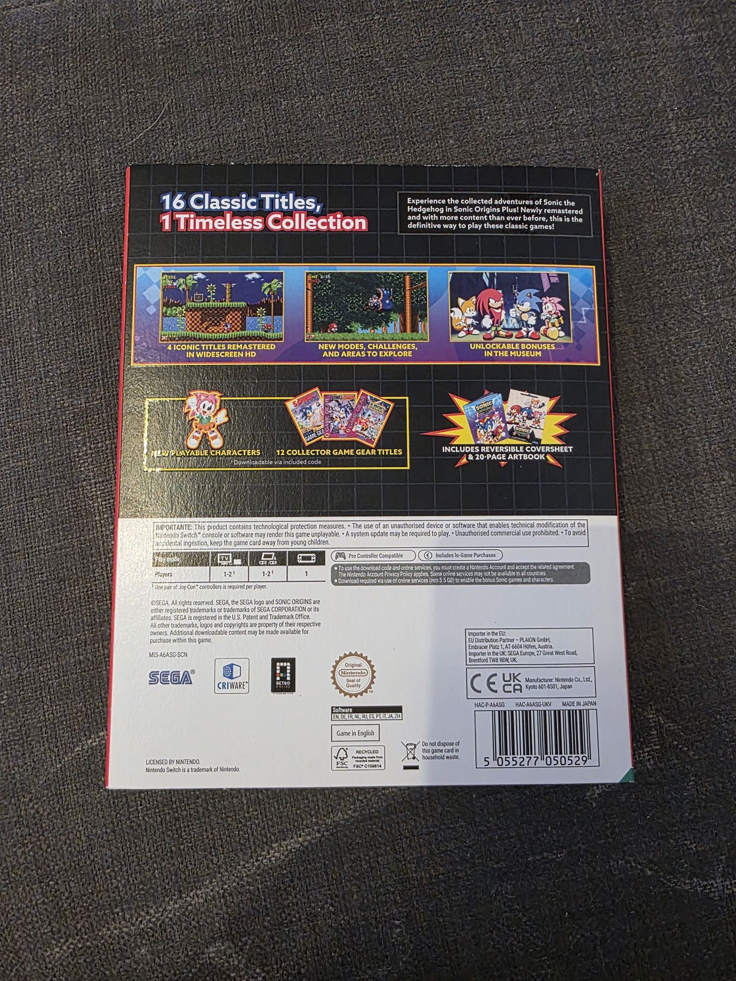 Sonic Origins Plus - Edição Artbook - Switch