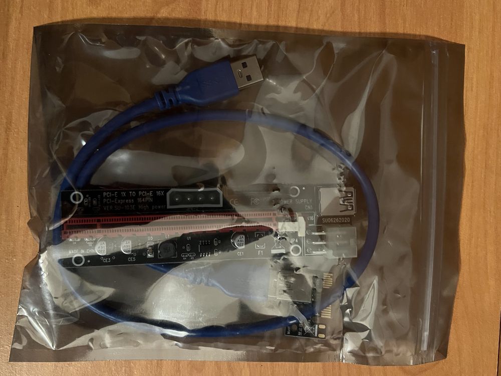 Ziyituod Zestaw 6 szt. PCI-E Riser Express Kits od 16X do 1X