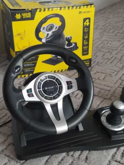Kierownica i pedały TRACER Roadster 4 w 1 (PC/PS3/PS4/Xone)