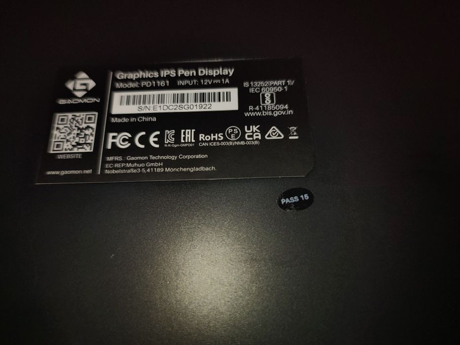Tablet graficzny LCD gaomon pd1161