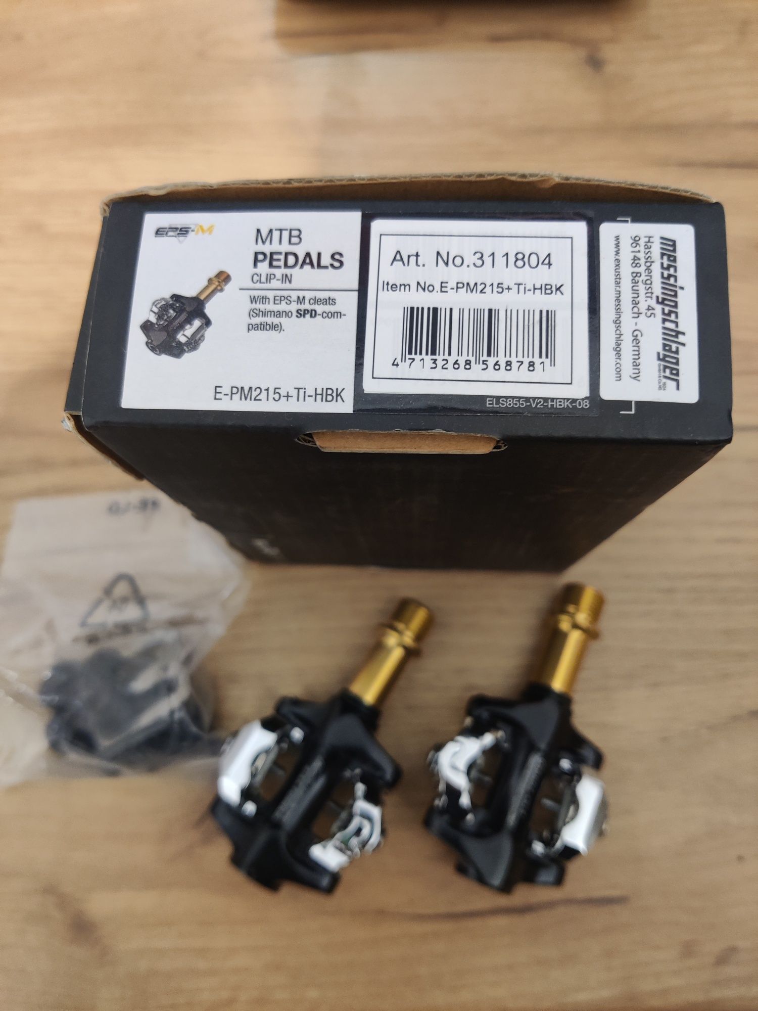 Pedały SPD Exustar E-PM 215+TI 246g